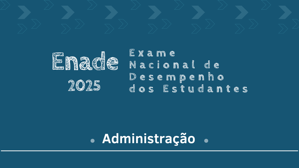 Banner de inscrição no curso do ENADE - Administração - 2025.