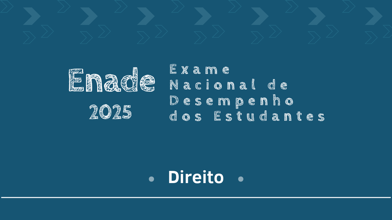 Banner de inscrição no curso do ENADE - Direito - 2025.